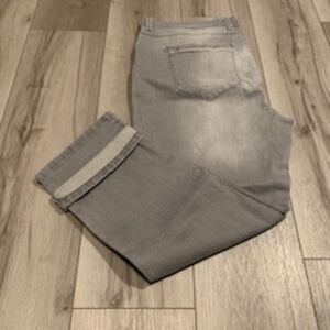 Lee Easy Fit Stardust Crop Gray Jeans  16 Med